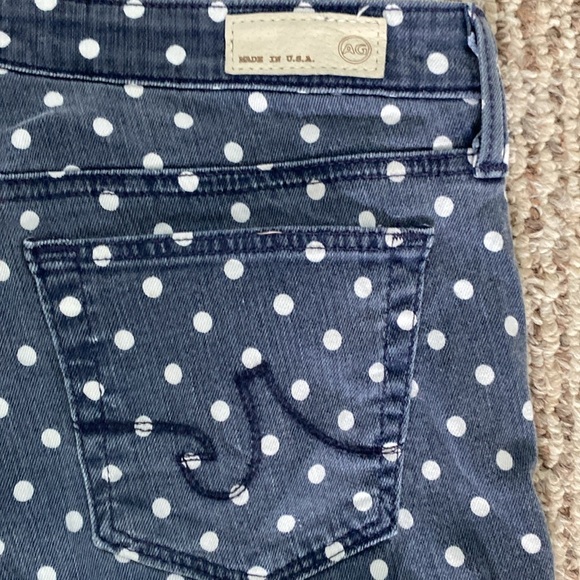 AG Adriano Goldschmied The Stevie Ankle Straight Leg Polka Dot Jeans, 28R - Picture 13 of 14